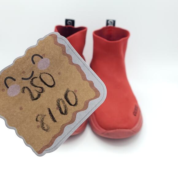 Guess Women’s Pause Knit Wedge Red Textile  fabric size 7.5M - Picture 8 of 9